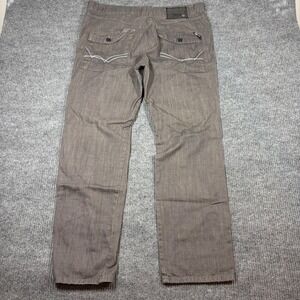 Vintage Ecko Unlimited Jeans Men's 38x33 Straight Fit Gray Cotton Cargo Pockets